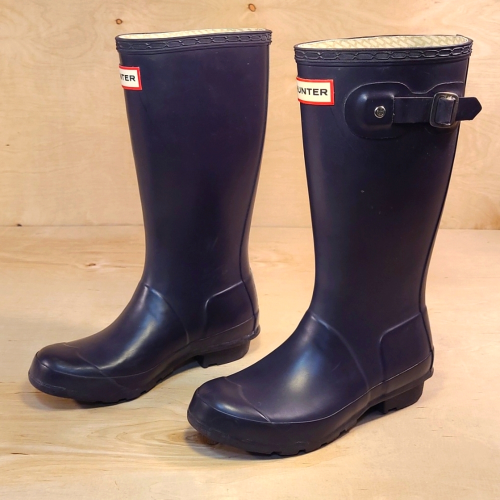 Hunter Original Purple Rubber Rain Boots Size 2/3 Youth - Picture 5 of 11